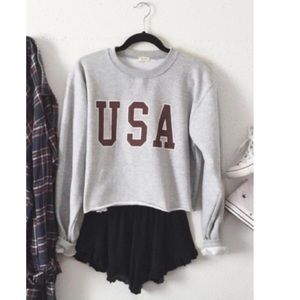 Brandy Melville USA Crop Sweatshirt